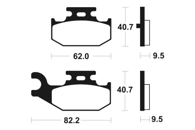 TECNIUM MX/ATV Sintered Metal Brake pads - MO316 1022882