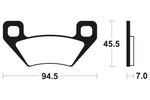 Tecnium MX/ATV Sintered Metal Brake Pads - Mo322 1022884