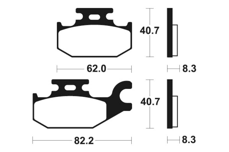 TECNIUM MX/ATV Sintered Metal Brake pads - MO335 1022886