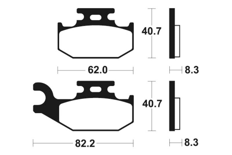 TECNIUM MX/ATV Sintered Metal Brake pads - MO336 1022887