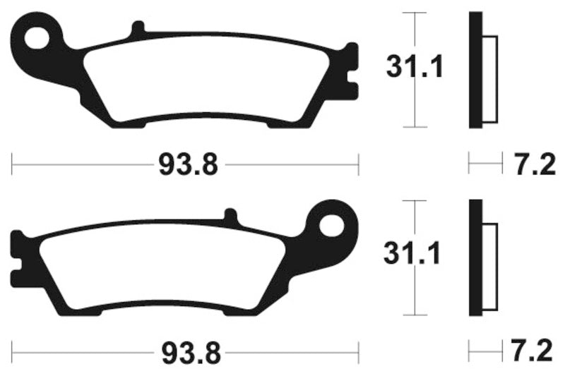 TECNIUM MX/ATV Sintered Metal Brake pads - MO340 1022888