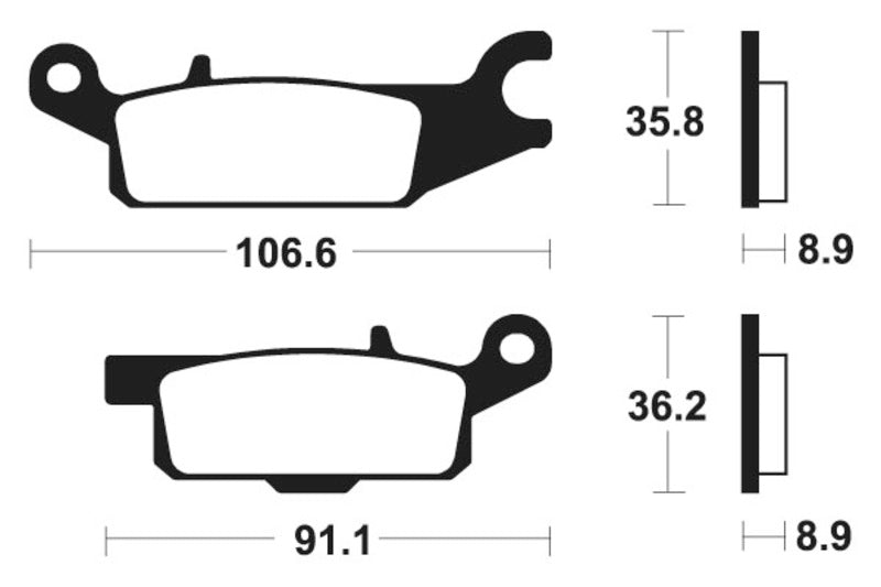 TECNIUM MX/ATV Sintered Metal Brake pads - MO352 1022893