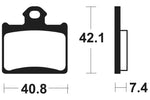 TECNIUM MX/ATV Sintered Metal Brake pads - MO372 1022898