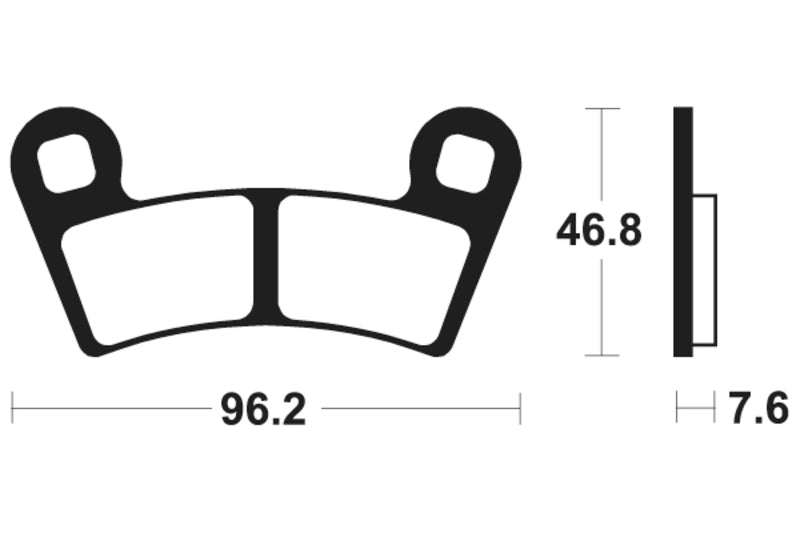 TECNIUM MX/ATV Sintered Metal Brake pads - MO398 1022902