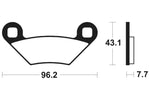 TECNIUM MX/ATV Sintered Metal Brake pads - MO399 1022903