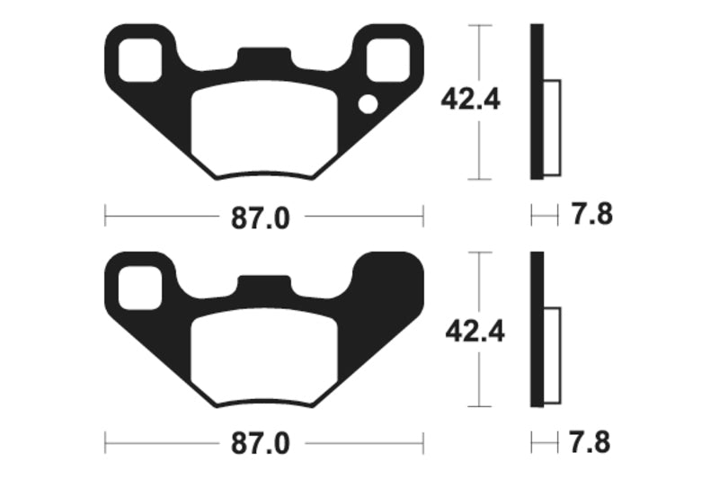 TECNIUM MX/ATV Sintered Metal Brake pads - MO405 1022904