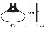 TECNIUM MX/ATV Sintered Metal Brake pads - MO407 1022906