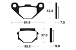 TECNIUM MX/ATV Sintered Metal Brake pads - MO46 1022913