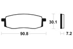 TECNIUM MX/ATV Sintered Metal Brake pads - MO80 1022920