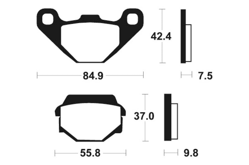 TECNIUM MX/ATV Sintered Metal Brake pads - MO86 1022922