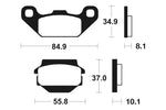 TECNIUM MX/ATV Sintered Metal Brake pads - MO91 1022924