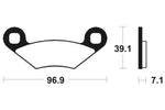 Tecnium MX/ATV Sintered Metal Brake Pads - MOA142 1022927