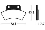 TECNIUM MX/ATV Sintered Metal Brake pads - MOA217 1022929