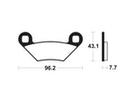 TECNIUM MX/ATV Sintered Metal Brake pads - MOA399 1022940