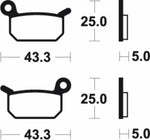 TECNIUM Racing MX/ATV Sintered Metal Brake pads - MOR294 1022977