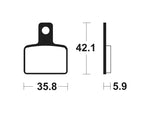 TECNIUM Racing MX/ATV Sintered Metal Brake pads - MOR395 1023003