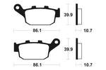 TECNIUM Maxi Scooter Sintered Metal Brake pads - MSS114 1023177