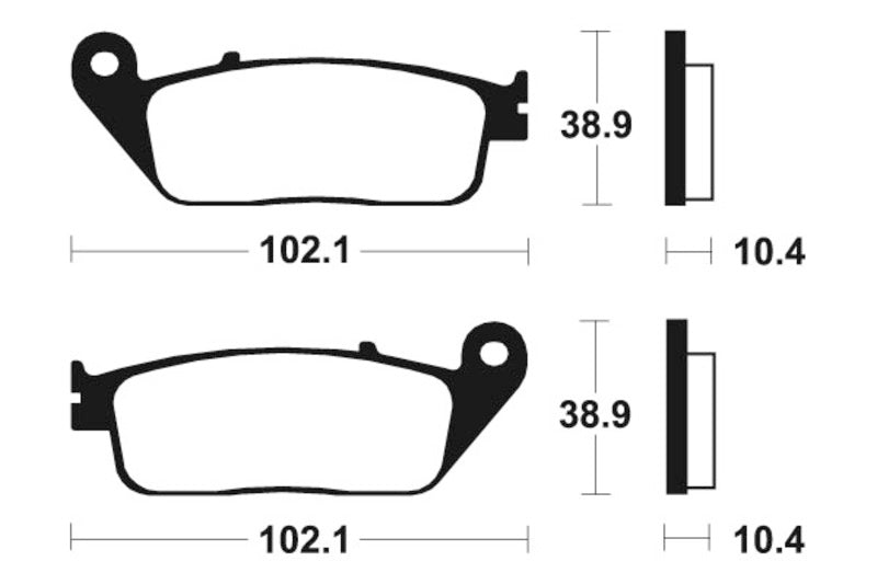 TECNIUM Maxi Scooter Sintered Metal Brake pads - MSS154 1023181