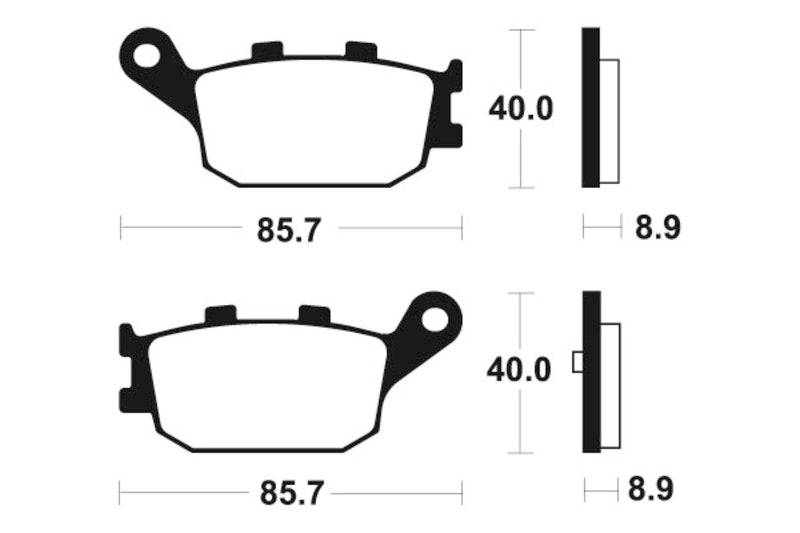 TECNIUM Maxi Scooter Sintered Metal Brake pads - MSS253 1023198