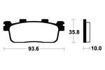 TECNIUM Maxi Scooter Sintered Metal Brake pads - MSS363 1023219