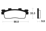 TECNIUM Maxi Scooter Sintered Metal Brake pads - MSS371 1023221