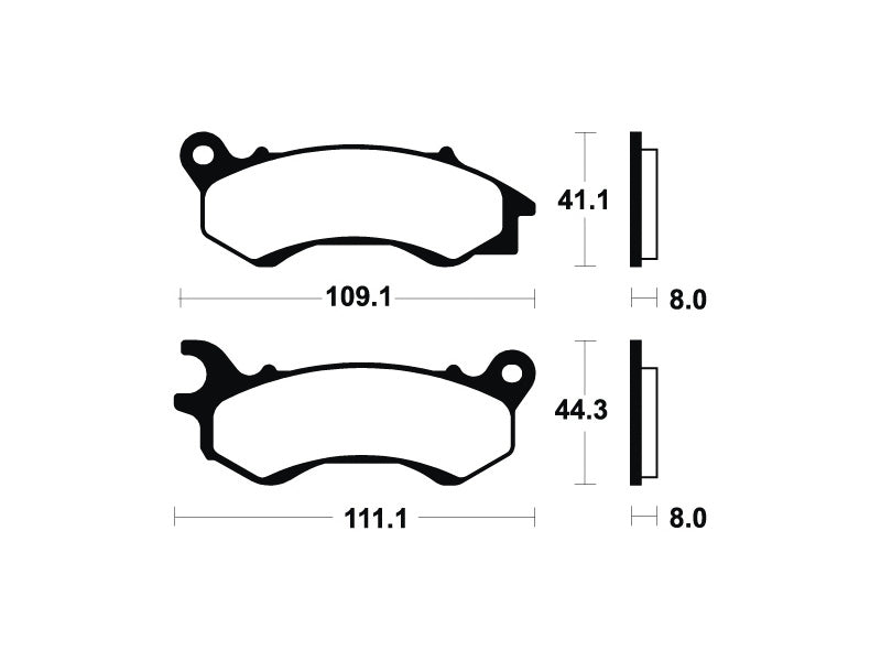 TECNIUM Maxi Scooter Sintered Metal Brake pads - MSS373 1023222