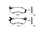 TECNIUM Maxi Scooter Sintered Metal Brake pads - MSS373 1023222