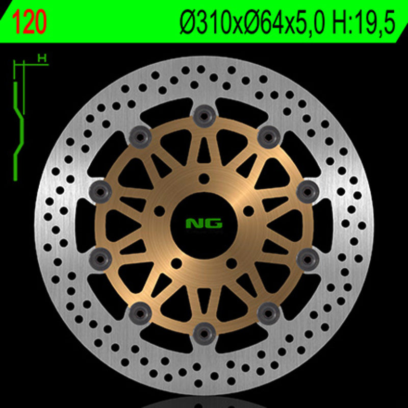 NG BRAKE DISC ROUND 120