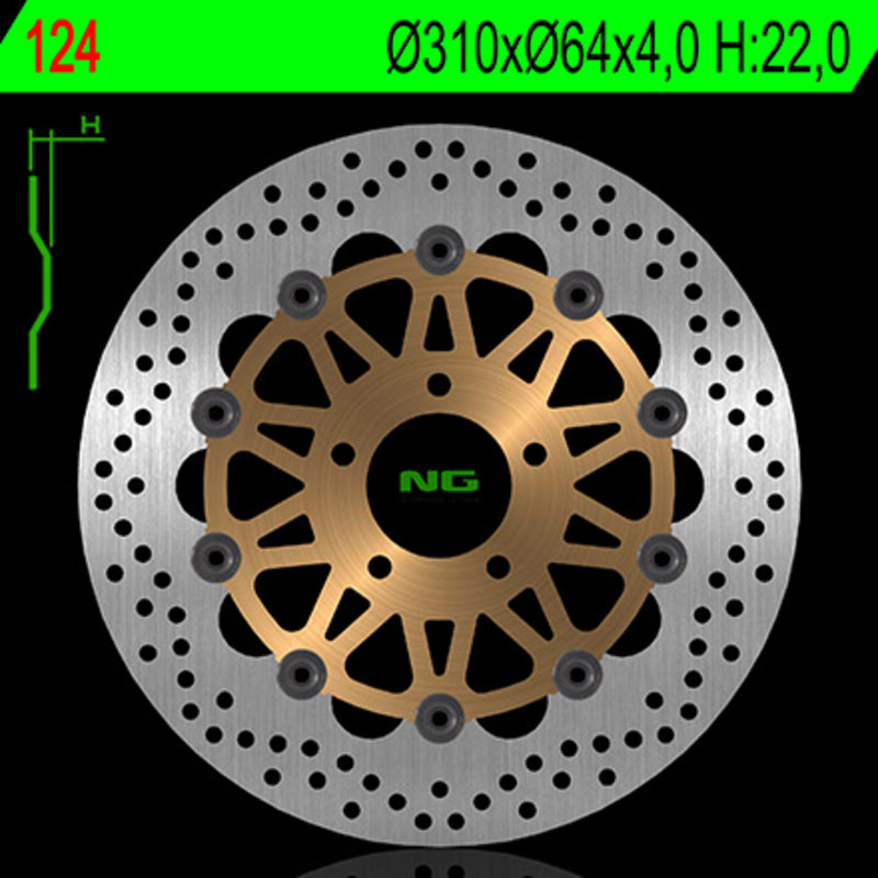 NG BRAKE DISC ROUND 124