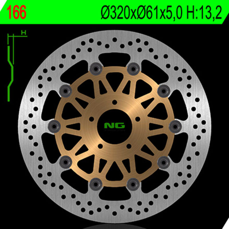 NG BRAKE DISC ROUND 166