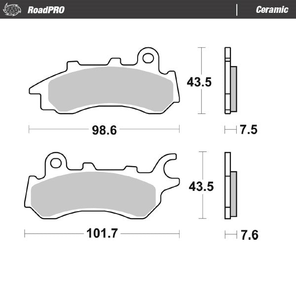 MOTO-MASTER BRAKE PAD CERAMIC 413604