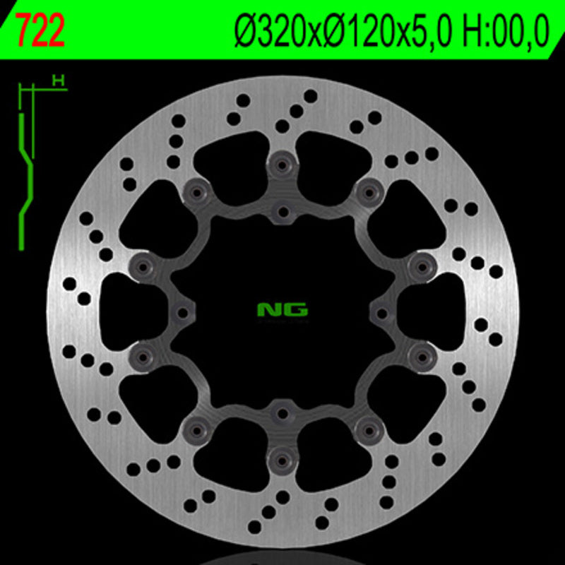 NG BRAKE DISC ROUND 722