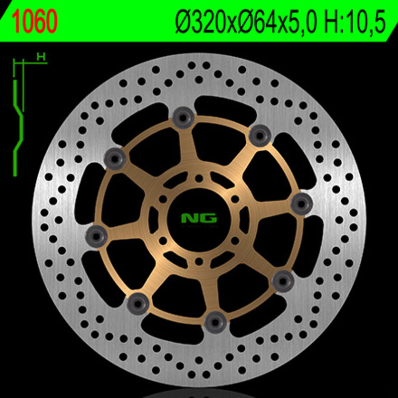 NG BRAKE DISC ROUND 1060