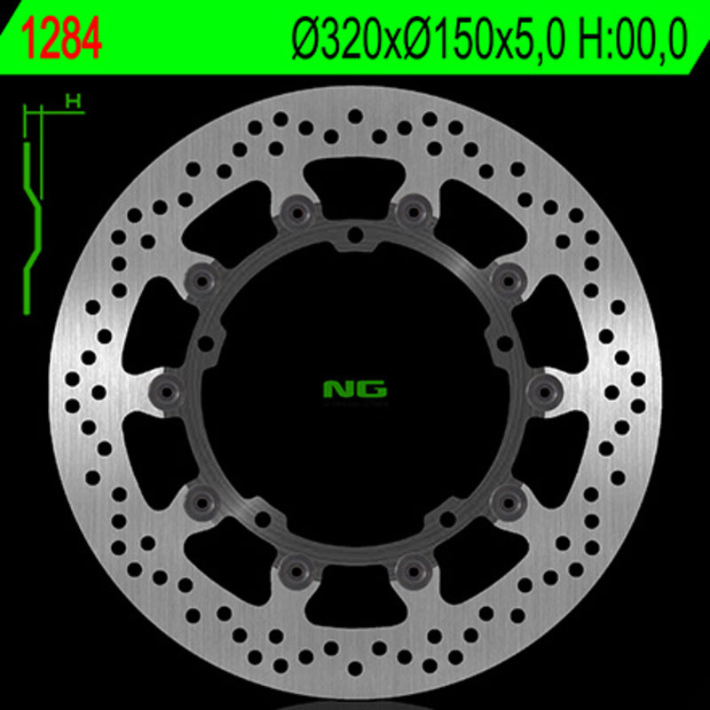 NG BRAKE DISC ROUND 1284