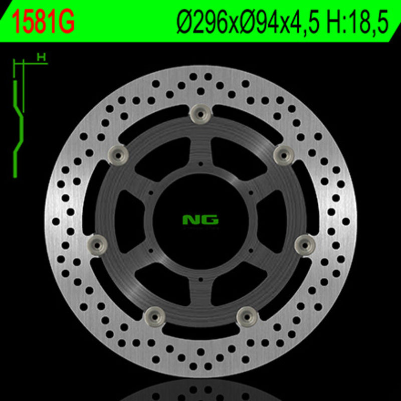 Ng brake disc round 1581g