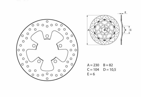 BREMBO Serie Oro Round Fixed Brake Disc 68B40761