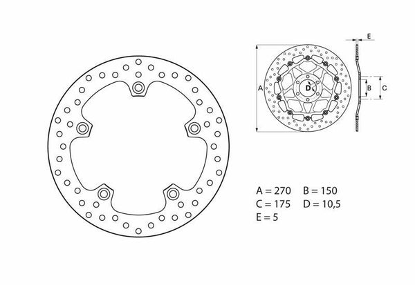 BREMBO Serie Oro Round Fixed Brake Disc 68B407G0