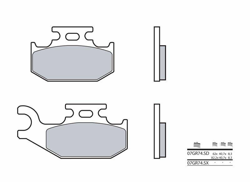 BREMBO Off-Road Sintered Metal Brake pads - 07GR74SD 07GR74SD