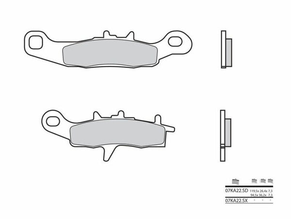 BREMBO Off-Road Sintered Metal Brake pads - 07KA22SD 07KA22SD
