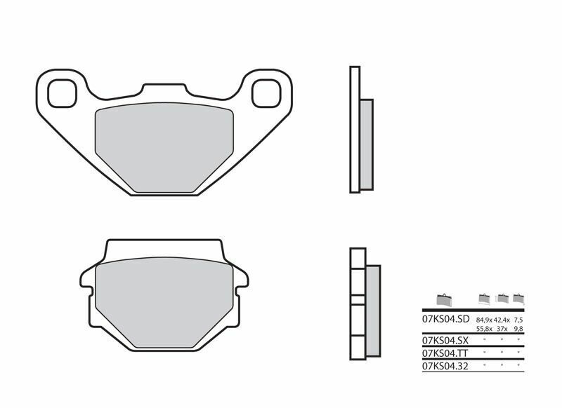 BREMBO Street Carbon Ceramic Brake pads - 07KS0432 07KS0432