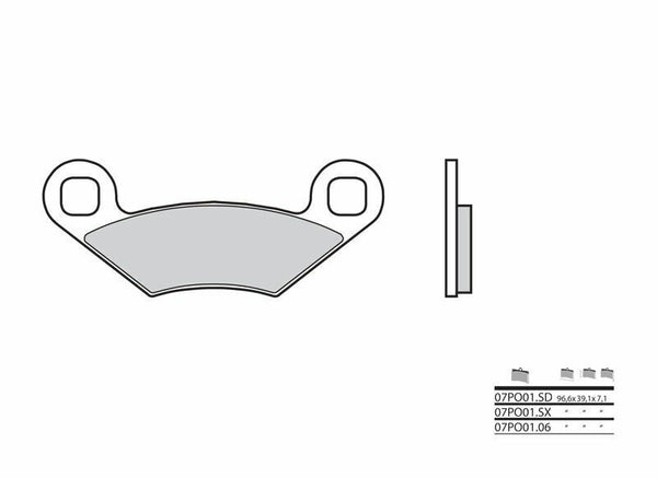 BREMBO Off-Road Sintered Metal Brake pads - 07PO01SX 07PO01SX