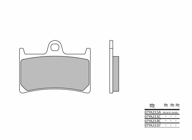 BREMBO Competition Carbon Ceramic Brake pads - 07YA23RC 07YA23RC