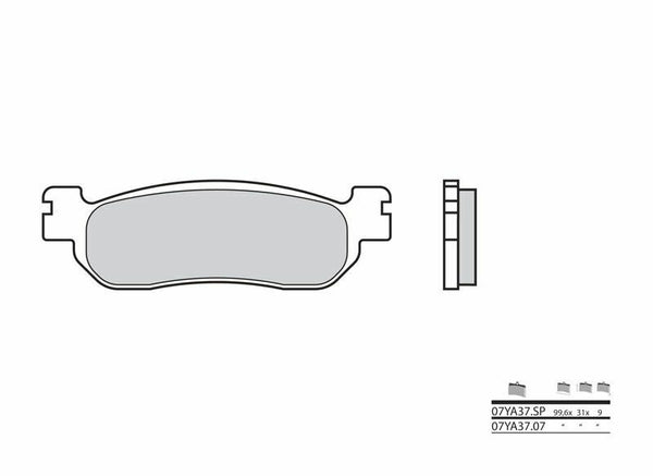 Brembo Street Sintered Metal Brake Pads - 07YA37SP 07YA37SP