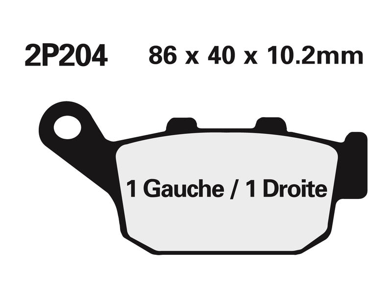 NISSIN Off-Road Semi-Metallic Brake pads - 2P-204GS 2P-204GS