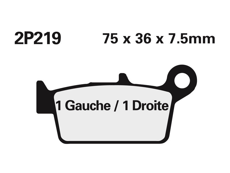 NISSIN Off-Road Semi-Metallic Brake pads - 2P-219GS 2P-219GS 