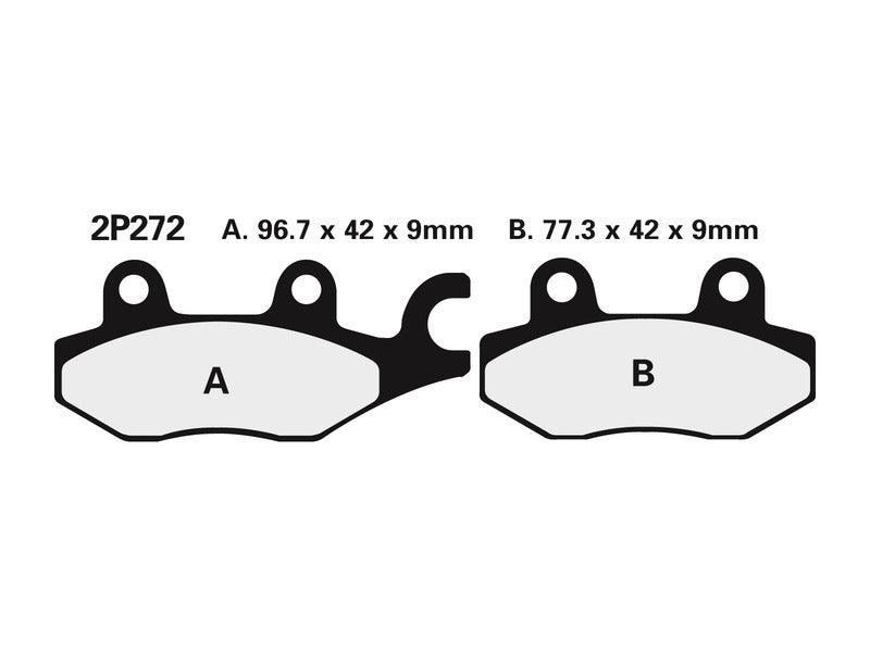 NISSIN Street Semi-Metallic Brake pads - 2P-272NS 2P-272NS