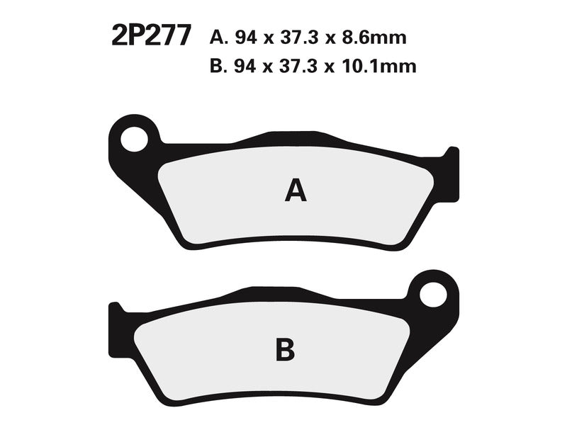 NISSIN Street Semi-Metallic Brake pads - 2P-277NS 2P-277NS