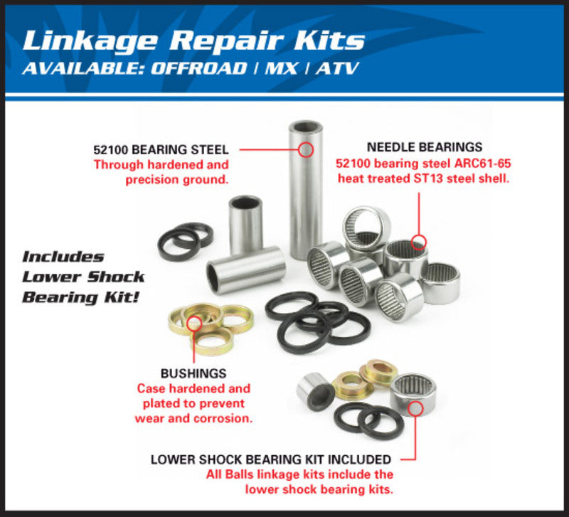 ALL BALLS Shock Absorber Linkage Bearing Kit Yamaha 27-1002