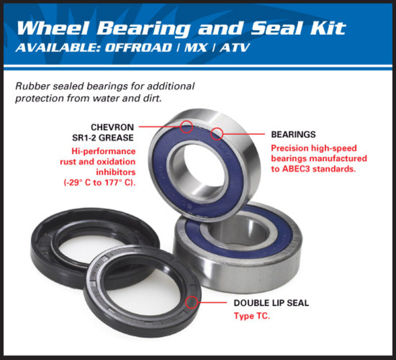 ALL BALLS Rear Wheel Bearing Kit Honda 25-1358