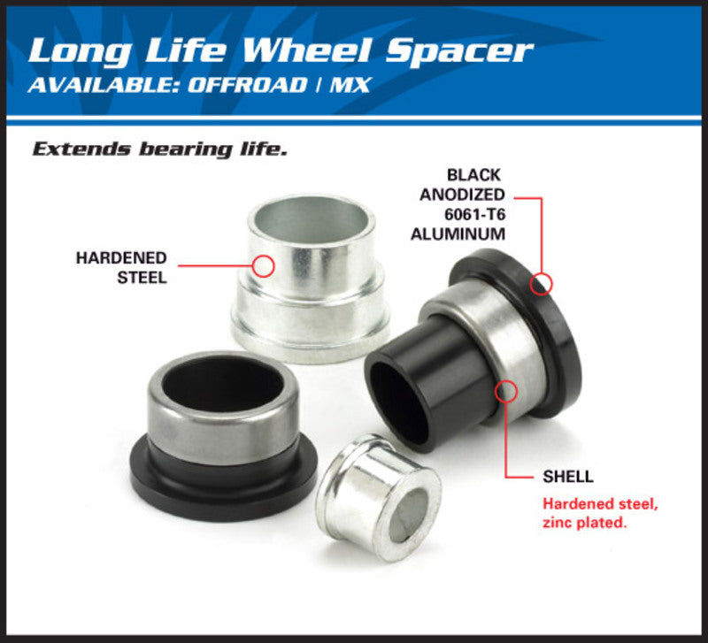 ALL BALLS Front Wheel Spacer Kit Honda CR125R/CR250R/CR500R 11-1096